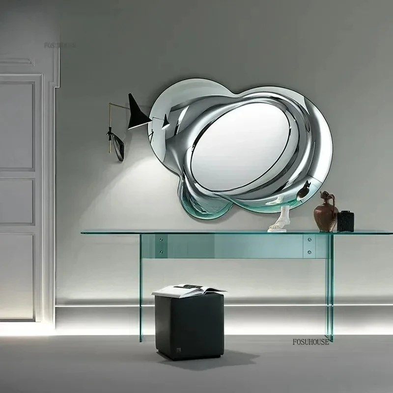 FG43Cthulhu Decorative Wall Mirror Stainless Steel Special-shaped Decorative Mirrors Creative Decoration Wall Mirror Room Decora