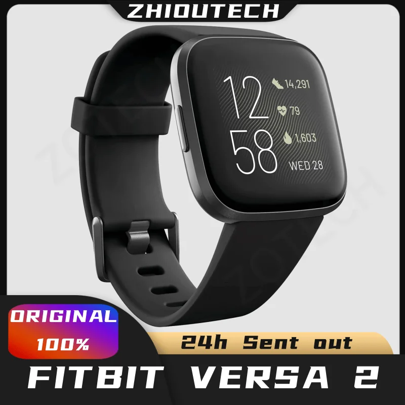 Original Fitbit Versa 2 Smartwatch Sleep Monitor Walking Exercise Fitness Sport Smart Bracelet Color Screen Heart Rate Tracker