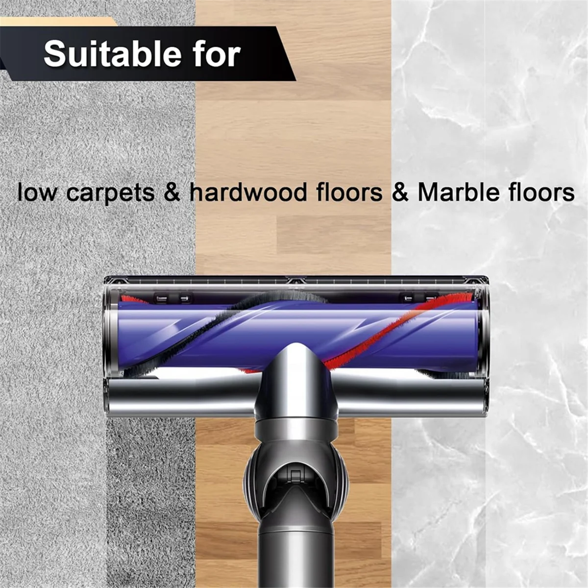 فرشاة توربين ABLS لدايسون V6 DC58 DC59 DC62 DC72 DC74 فرشاة محرك عزم دوران عالي مكنسة كهربائية محرك مباشر رأس كهربائي