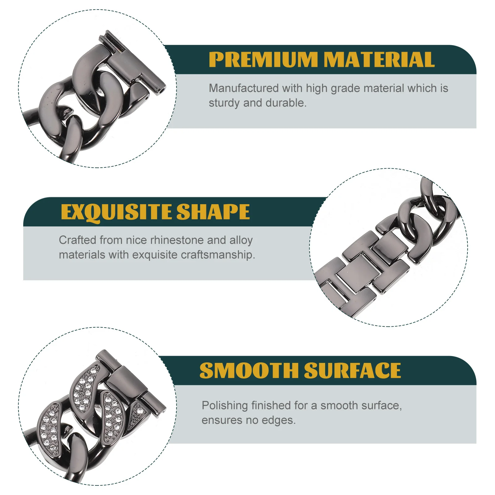 Exquisite Rhinestone Alloy Watchband Comfortable Durable Easy Replace Fashion Accessory Wear-Resistant Strap Women Party