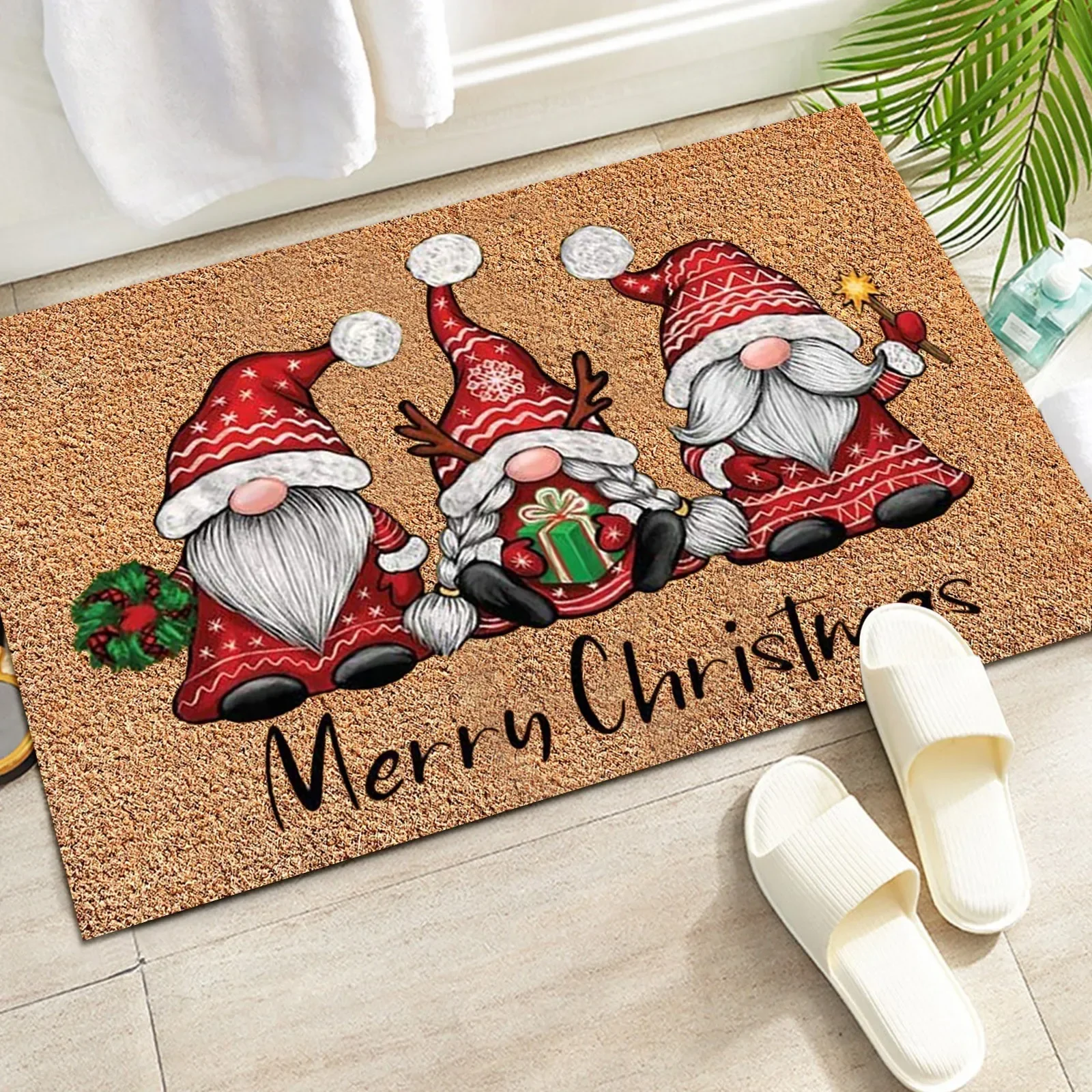 Gnome Nano Natale Zerbino Zerbino Welcome Sign Front Portical Carrature Carritta Santa Christmas Zerbino Christmas