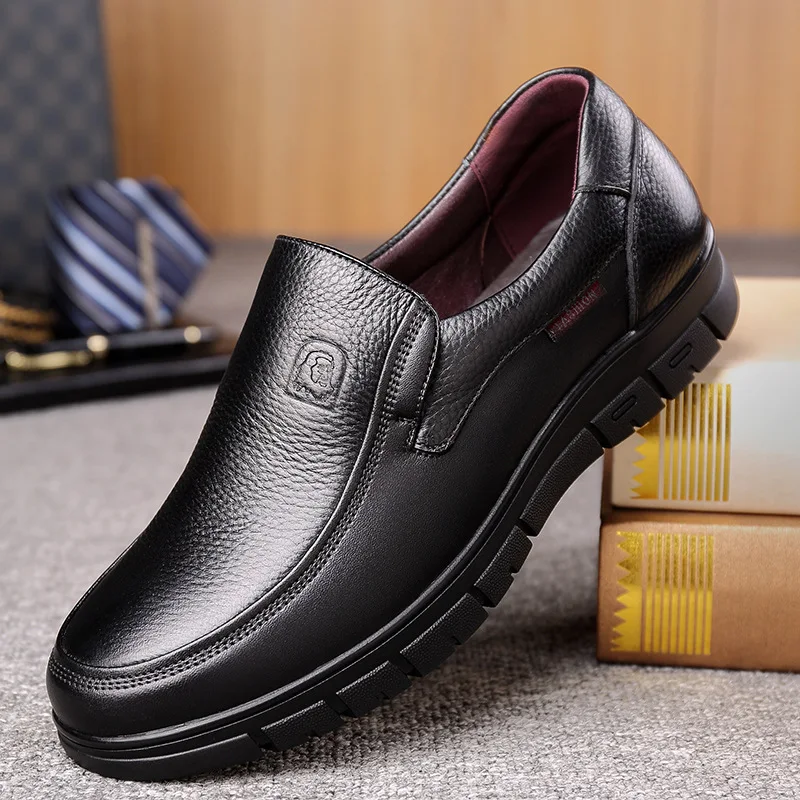 Zapatos hechos a mano para hombre, zapatos informales de cuero genuino para hombre, zapatos para caminar con plataforma plana, calzado para