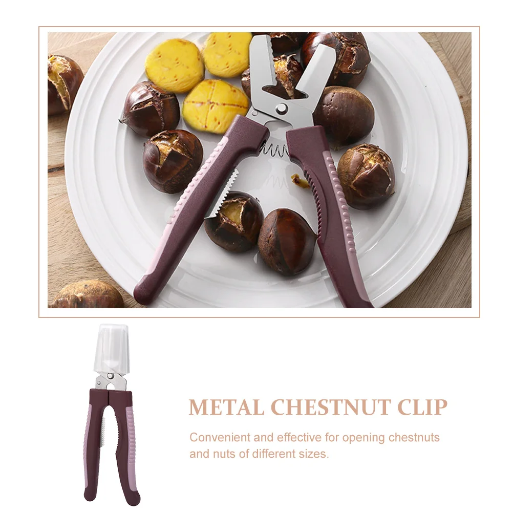

Opener Stainless Steel Manual Walnut Clip Multi-Functional Nut Opening Tool Home Chestnut Sheller Metal Chestnut Cutter Kitchen