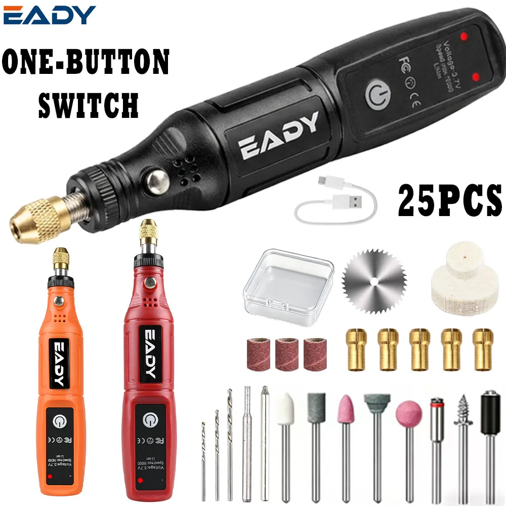 Mini Elektrische Bohrmaschine USB Aufladbar Kabellos Gravierstift Dremel Werkzeuge Rotationswerkzeug Kabellose Handbohrmaschine Mini Polierer für Handarbeit