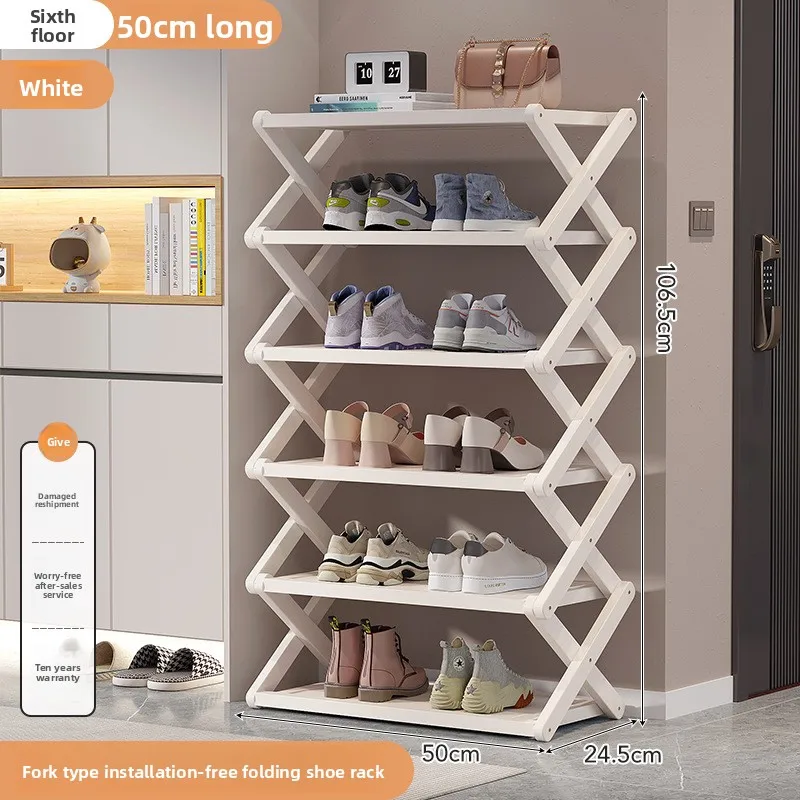 

Folding shoe rack can be easily pulled and used without installation. Small narrow shoe cabinet with multi-layer storage rack