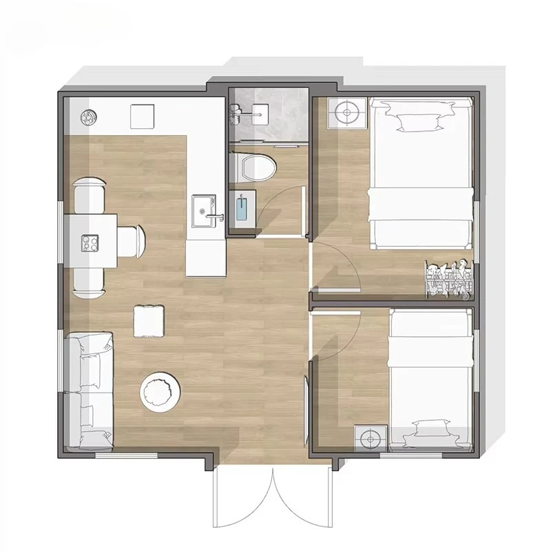 Luxury Granny Flat Expandable Container House Prefabricated Modular Home with Kitchen and Bathroom Fully Furnished Tiny House