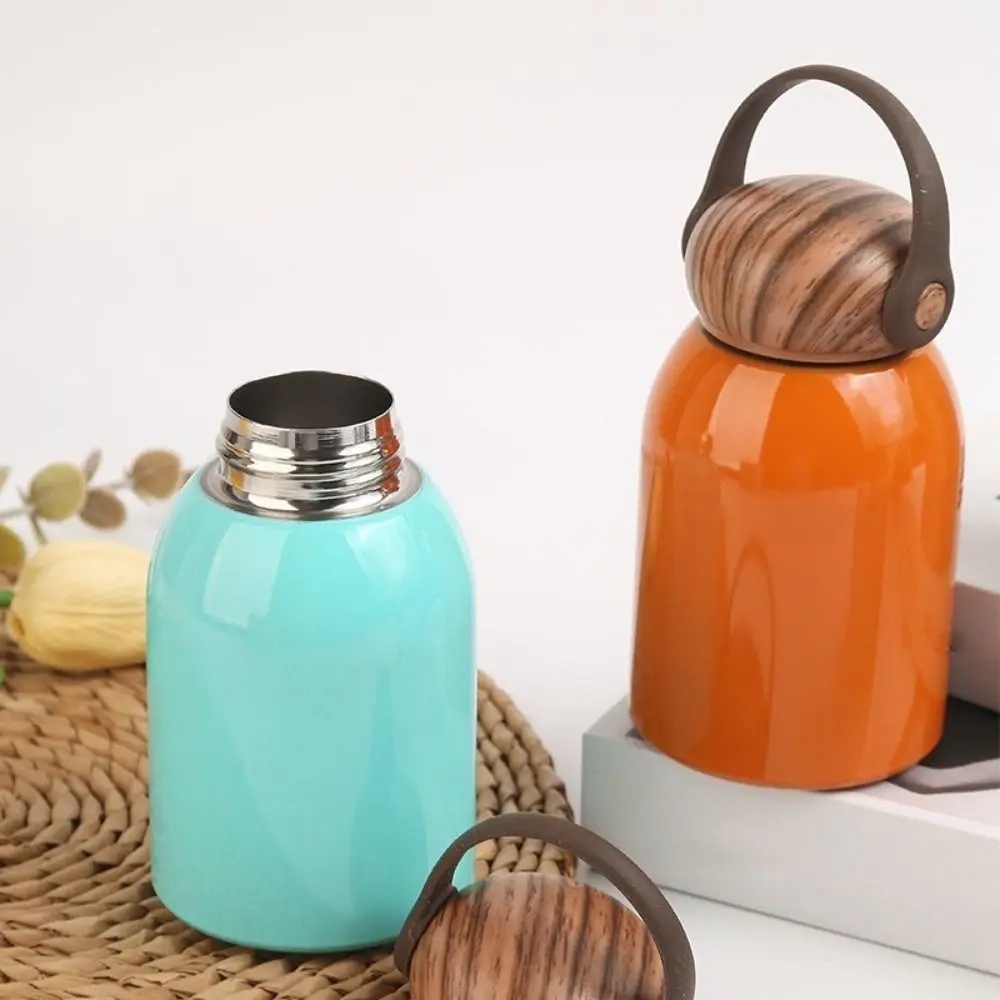300ml Thermal Water Bottle Stainless Steel Leak-Proof Vacuum Thermos Cup Large Caliber with Handle Coffee Mug Daily Use
