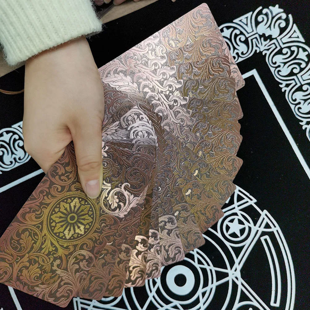 Gift Box Luxury Set Gold Foil Tarot Card Hot Stamping PVC Waterproof Wear-resistant Board Game Solitaire Divination Chess