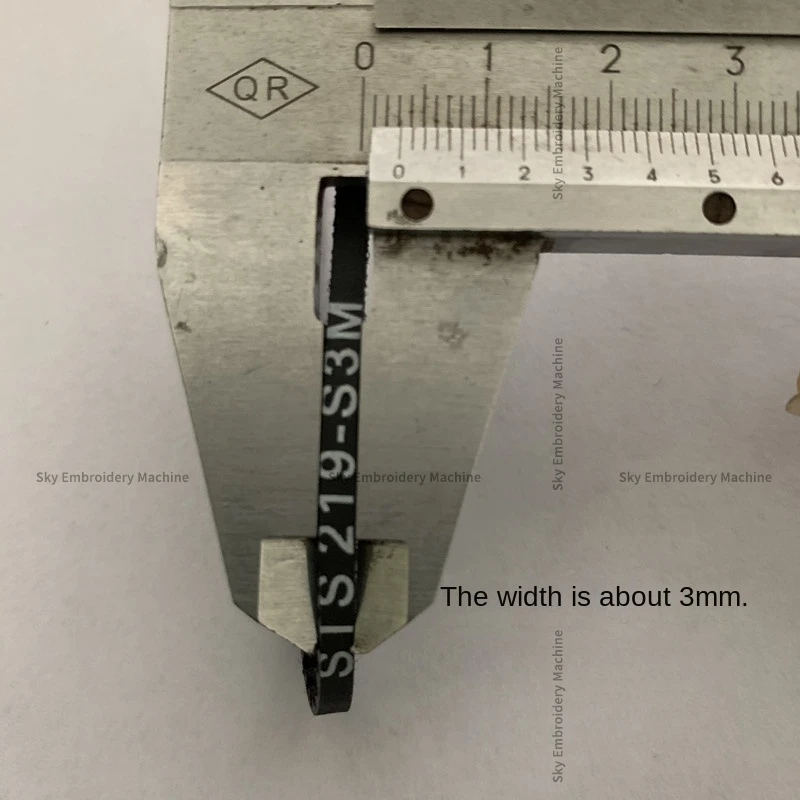 1PCS Synchronous Small Belt 219-S3m 225-S3m O Ring Closed 3mm Width Belt with Tooth for Guanjun Rope Computer Embroidery Machine