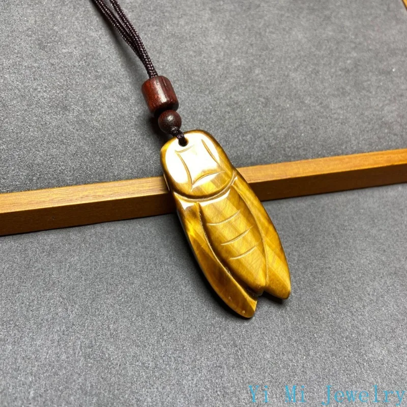 100% Authentic South African Tiger Eye Stone Pendant for Men and Women Fashionable and Charming Jewelry Jade Necklace 5