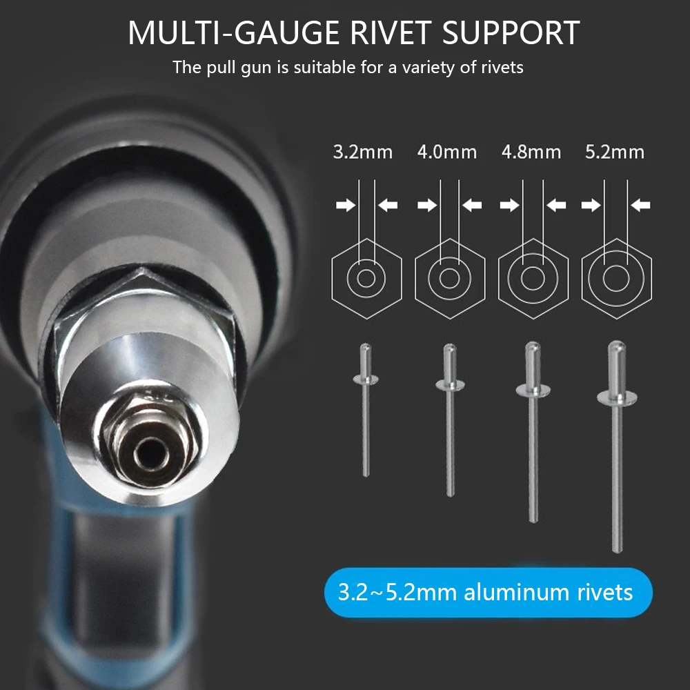 Cacciavite per utensili elettrici portatili per uso domestico con pistola per rivetti elettrica senza fili con luce a LED per batteria Makita 18V (non inclusa) Nuovo