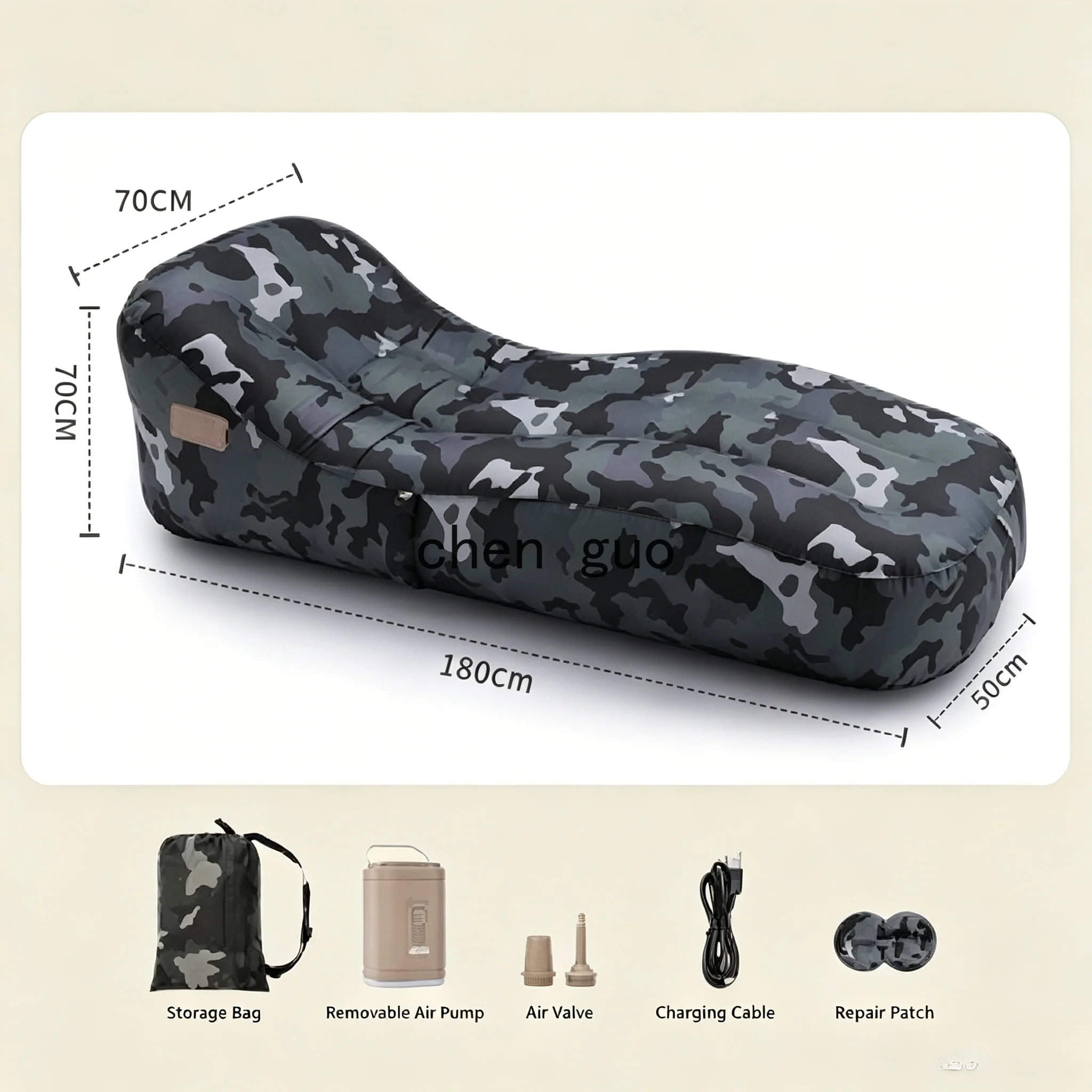 one-click automatic outdoor portable home travel camping lazy inflatable sofa TPU material USB