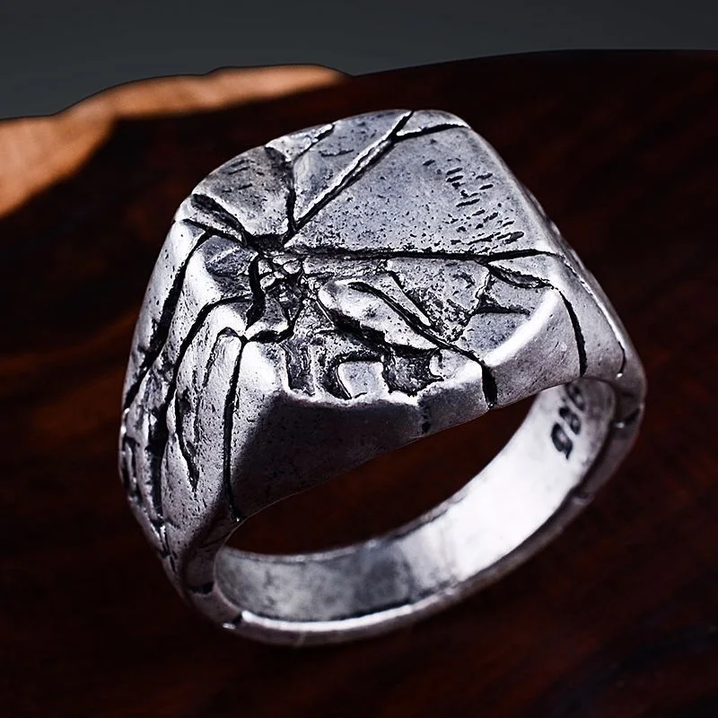 Anillos Punk Rock Vintage lisos para hombre, anillo de sello individual a la moda para hombre, joya de fiesta, anillo para hombre al por mayor