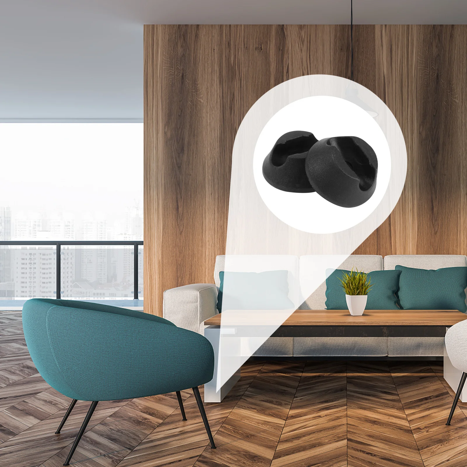 

16pcs Furniture Leg Caps Black Chair Feet Covers For Hardwood Tile Floors Chair Leg Protectors Table Feet Mats