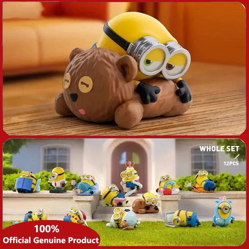

Minions Lazy Every Day Series 100% Original Blind Box Toys Guess Bag Mystery Box Mistery Caixa Action Figure Surpresa Cute Model