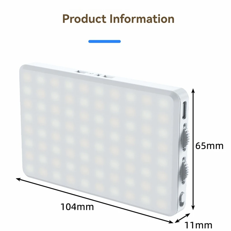 โทรศัพท์มือถือถ่ายภาพและวิดีโอเติมแสงประเภท-อินเทอร์เฟซการชาร์จ LED แบบพกพาเติมแสงพร้อมคลิป