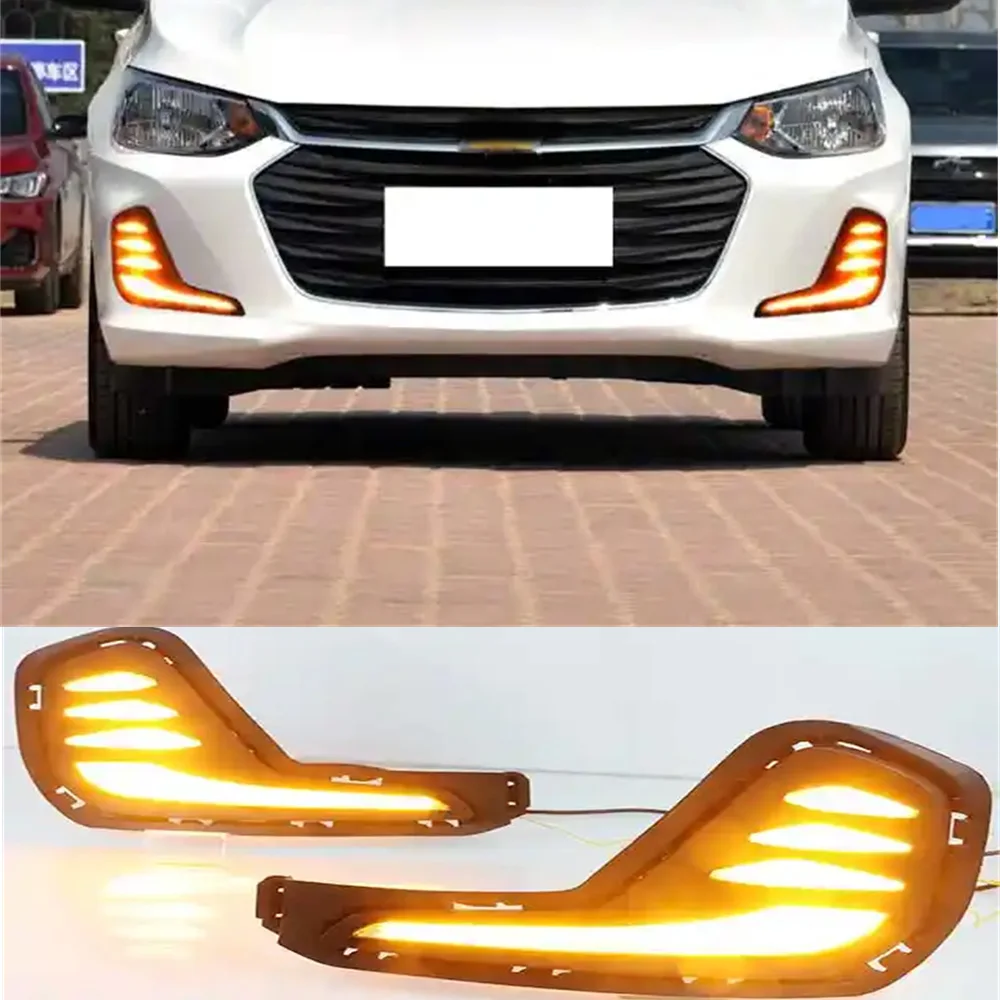 For Chevrolet Cavalier/Onix 2019 2020 Daytime Running Light Led Front Fog Lamp Drl Waterproof Daylight