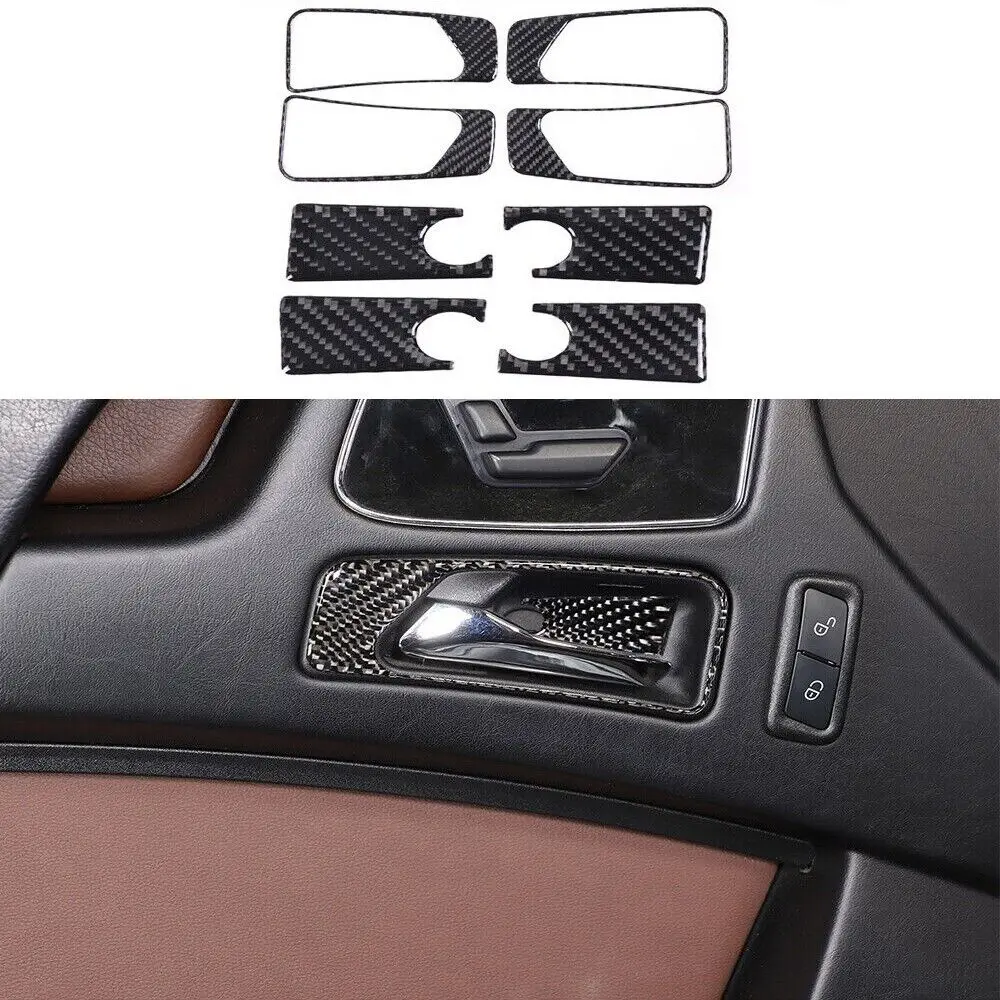 

Soft Carbon Fiber Car Inner Door Handle Bowl Cover Trim Sticker Fit For Mercedes Benz G Class W463 2013-2018