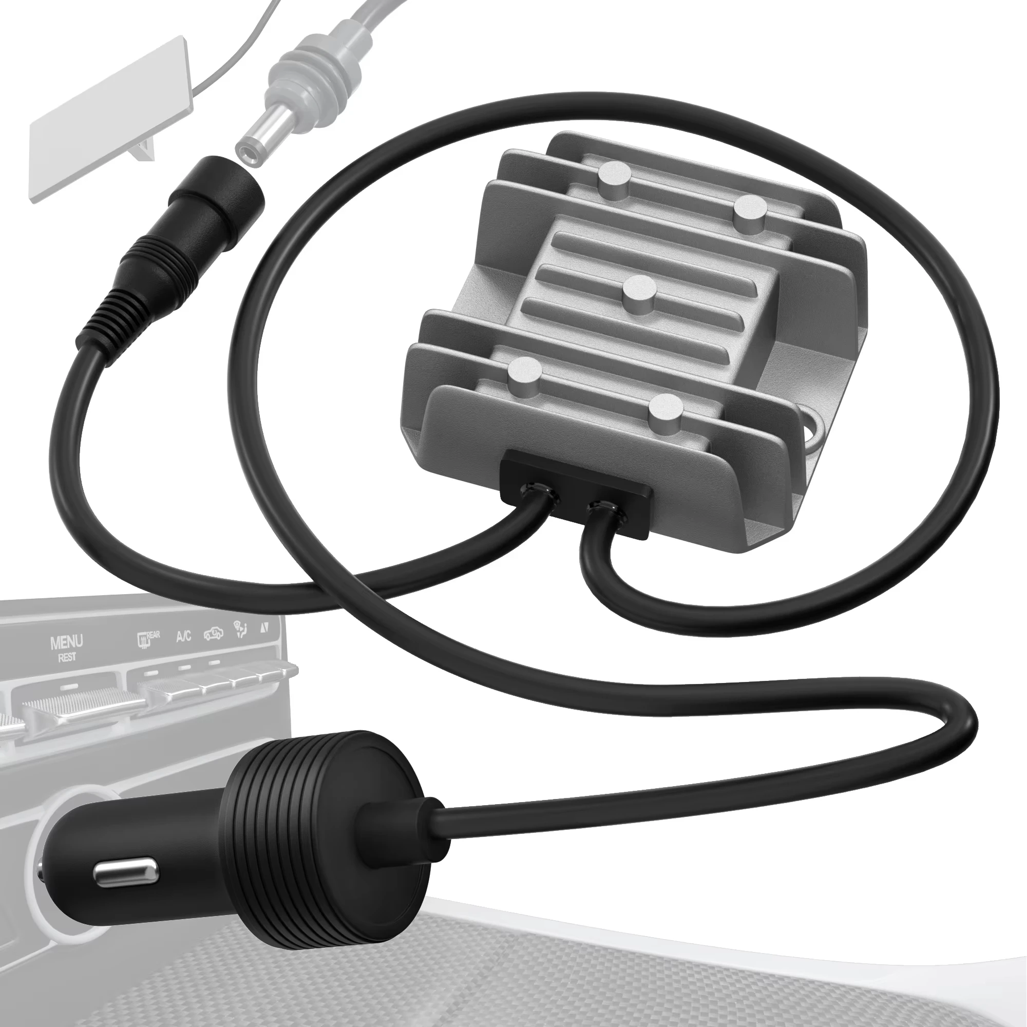 Conversor de Tensão Starlink Mini 12V: Kit Conversor de 12V/24V para 30V 3.6A 108W com Plugue DC Macho para Starlink Mini, Caminhão e RV