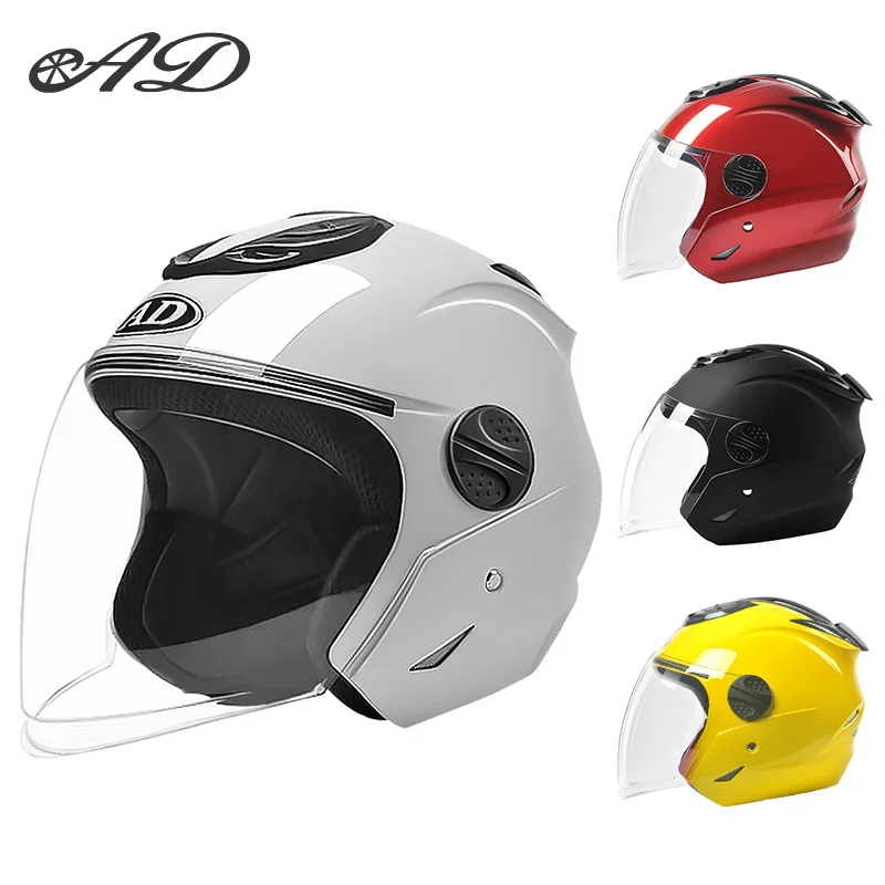 

AD electric battery motorcycle helmet, men's and women's four season warm half helmet, universal safety helmet