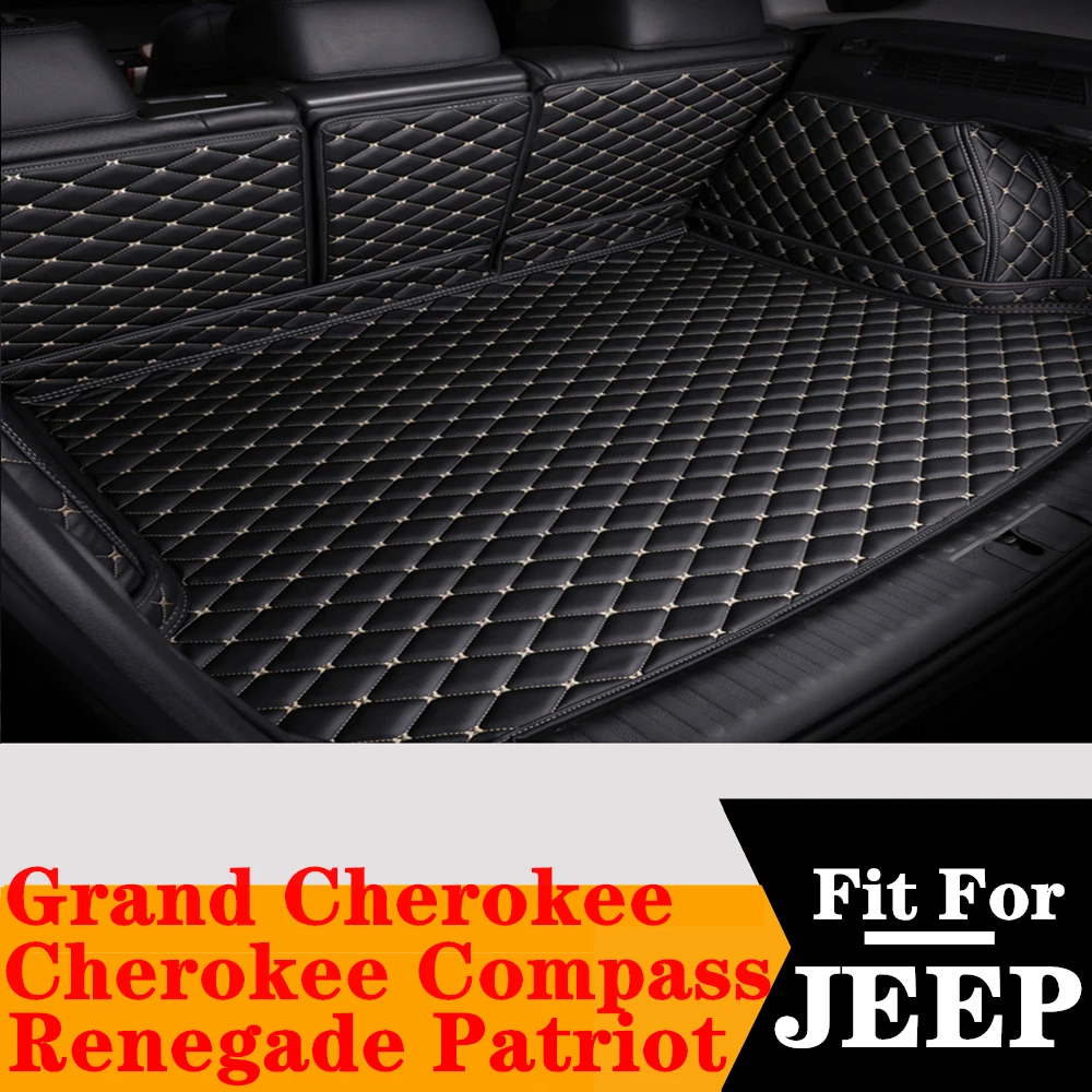 

Custom Full Set Car Trunk Mat For JEEP Grand Cherokee Renegade Patriot Cherokee Compass Rear Cargo Liner Tail Boot luggage Pad