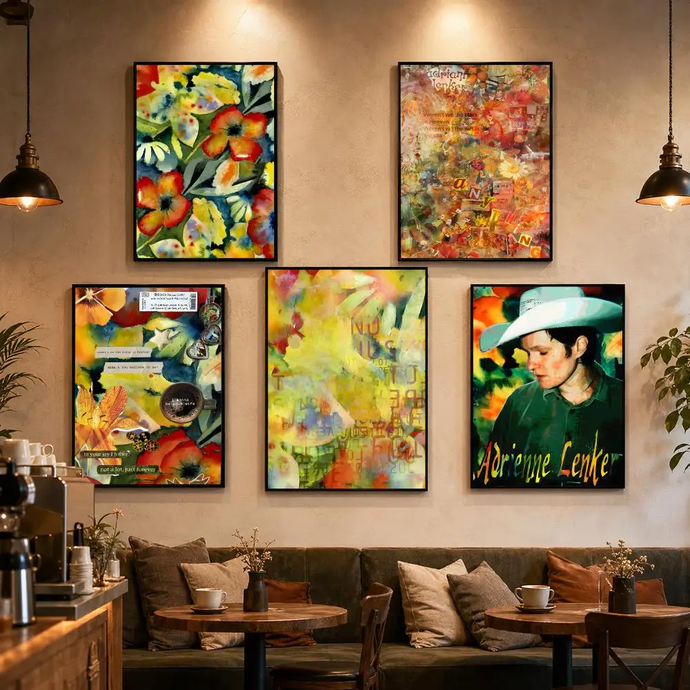 Singer A-Adrianne Lenker Poster Self-adhesive Art Waterproof Paper Sticker Coffee House Bar Dorm Room Wall Decor
