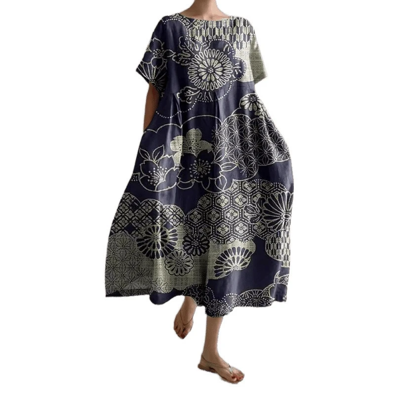 Été femmes robe à manches courtes 2025 mode décontracté imprimé fleuri fête robe d'été plage Mini robes Sexy dames t-shirt robe