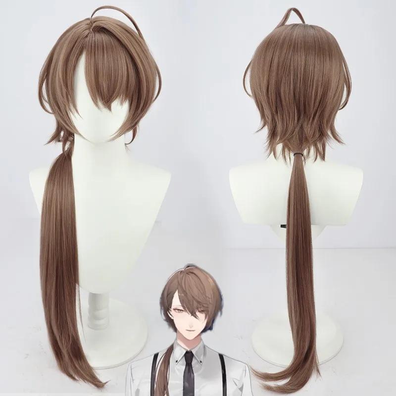 Virtual YouTube Vtuber Kagami Hayato Cosplay Wig Halloween Carnival Party Props Synthetic Hair Heat Resistant Fiber + Wig Cap