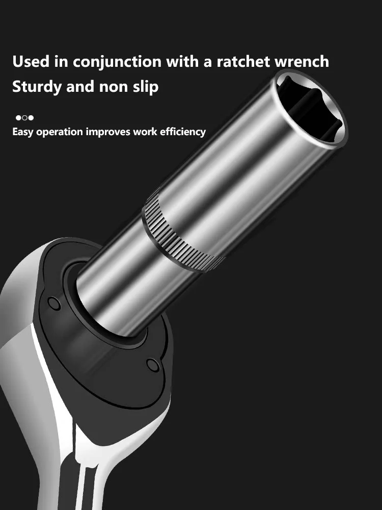 Extended Socket Head 8-32mm Socket Head Small Air Cannon Deepened Hexagonal Socket Screw Socket Wrench