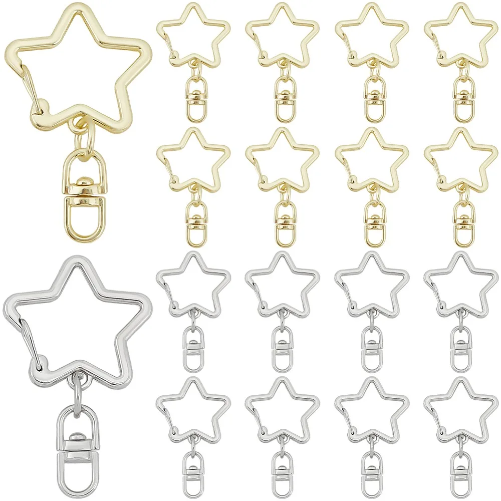20-pecas-2-cores-fechos-giratorios-de-liga-de-zinco-estrela-platina-dourado-claro-50mm-10-pecas-cores