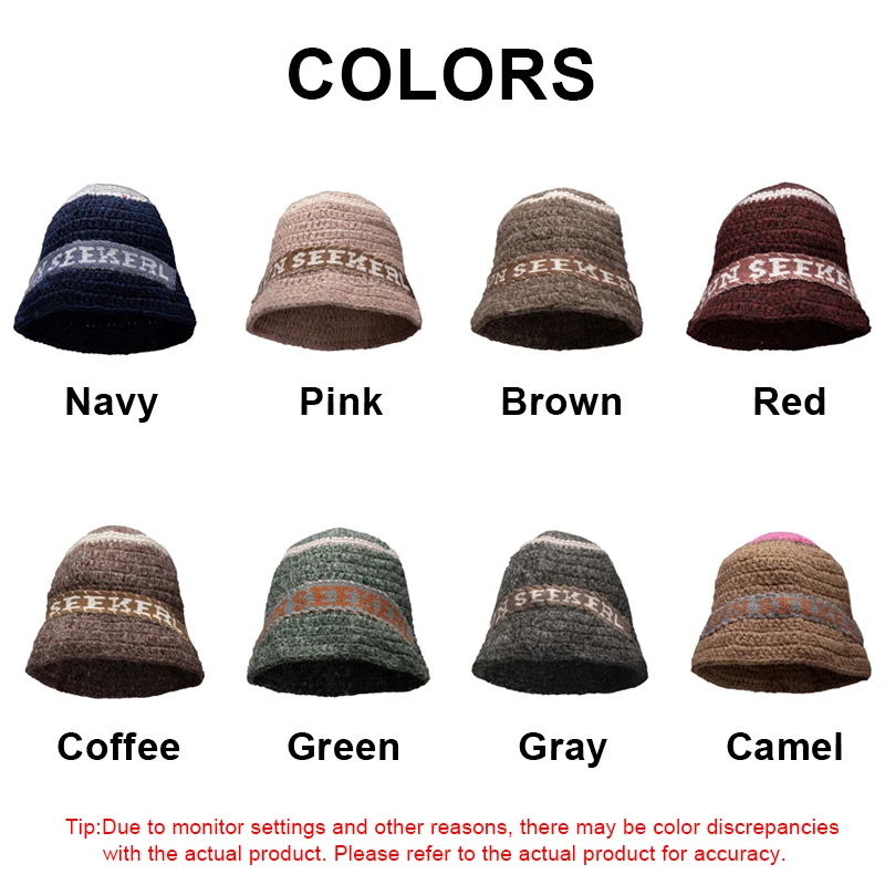 Vintage Hand-woven Warm Men Spring Beanies Women Autumn Winter Korean Knitted Bucket Hat