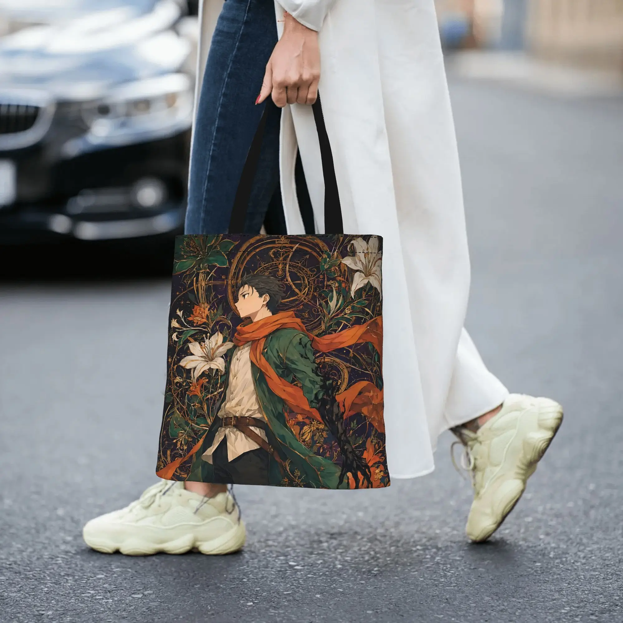 Customized Re ZERO Anime Women's Bag Campus Handbag Large Capacity  Canvas Tote Bag Foldable Chic Pattern Gifts