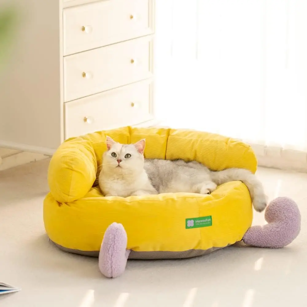 Mewoofun-Versatile Pet Bed, Cat Sofa and Dog House, Removable Washable Cover, Suitable for All Seasons, Perfect Mats