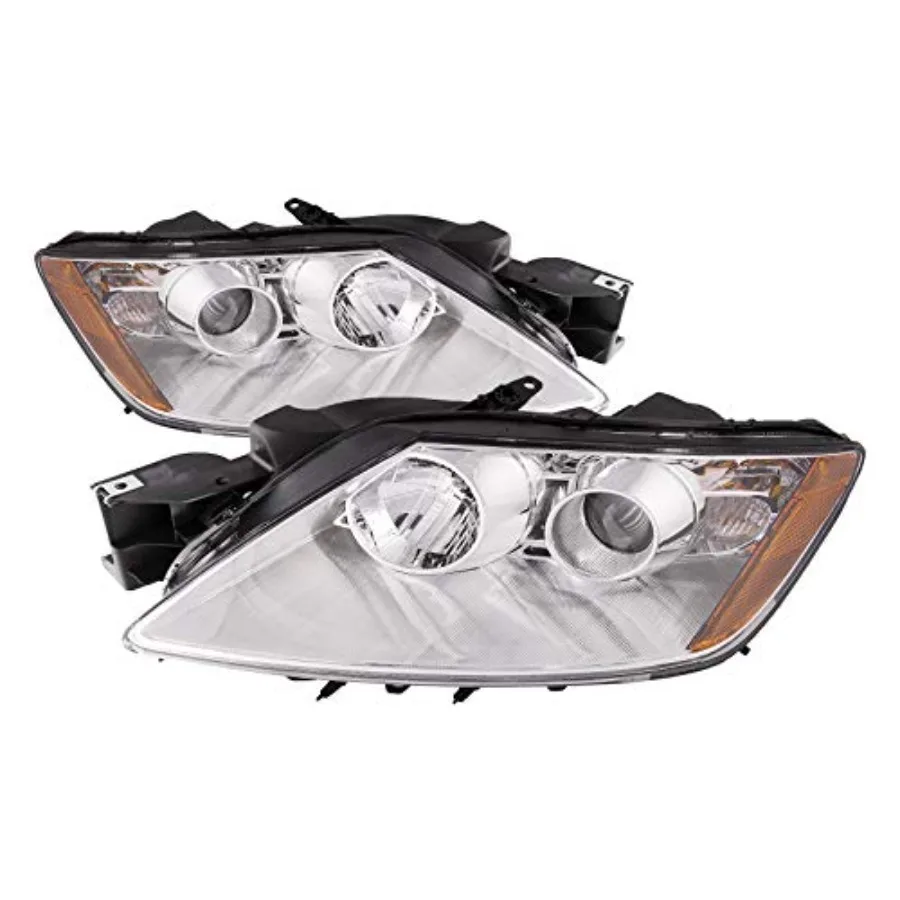 المصابيح الأمامية لجهاز العرض متوافقة مع Mazda CX7 20072011 الكروم الإسكان الهالوجين السائق الأيسر والمصابيح الأمامية الجانبية للركاب الأيمن f