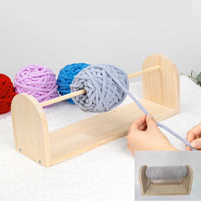 Wood Yarn Holder Revolving Yarn Holder Single Revolving Yarn Ball Holder For Crochet Yarn Ball Knitting Crochet Supplies