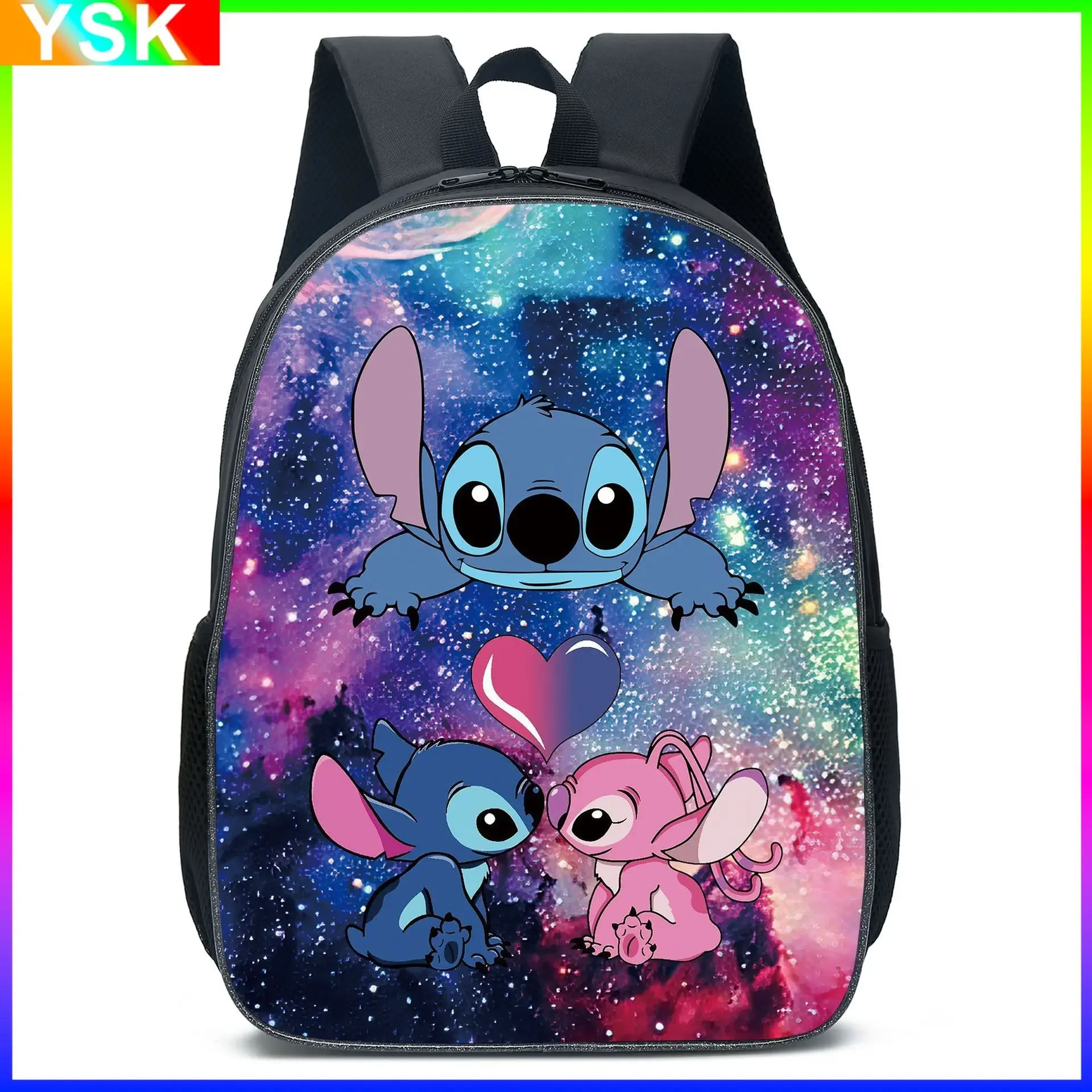 MINISO Disney Stitch Primary and Middle School Students Schoolbag Boys Lunch bag Girls Anime Cartoon School Bag Mochila