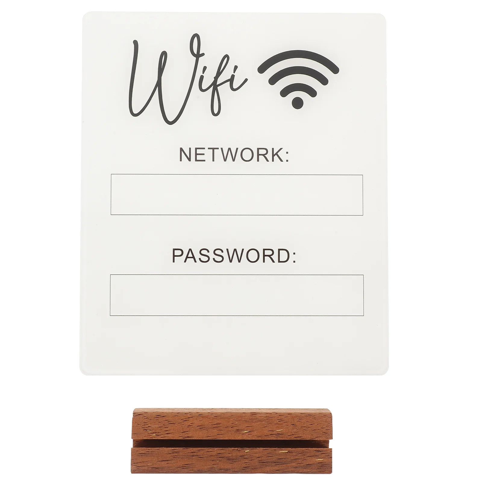 Wifi-Passwortschild, Schreibtisch für Hotel, drahtloses Netzwerk, Acryl-Erinnerung, das Gästezimmer