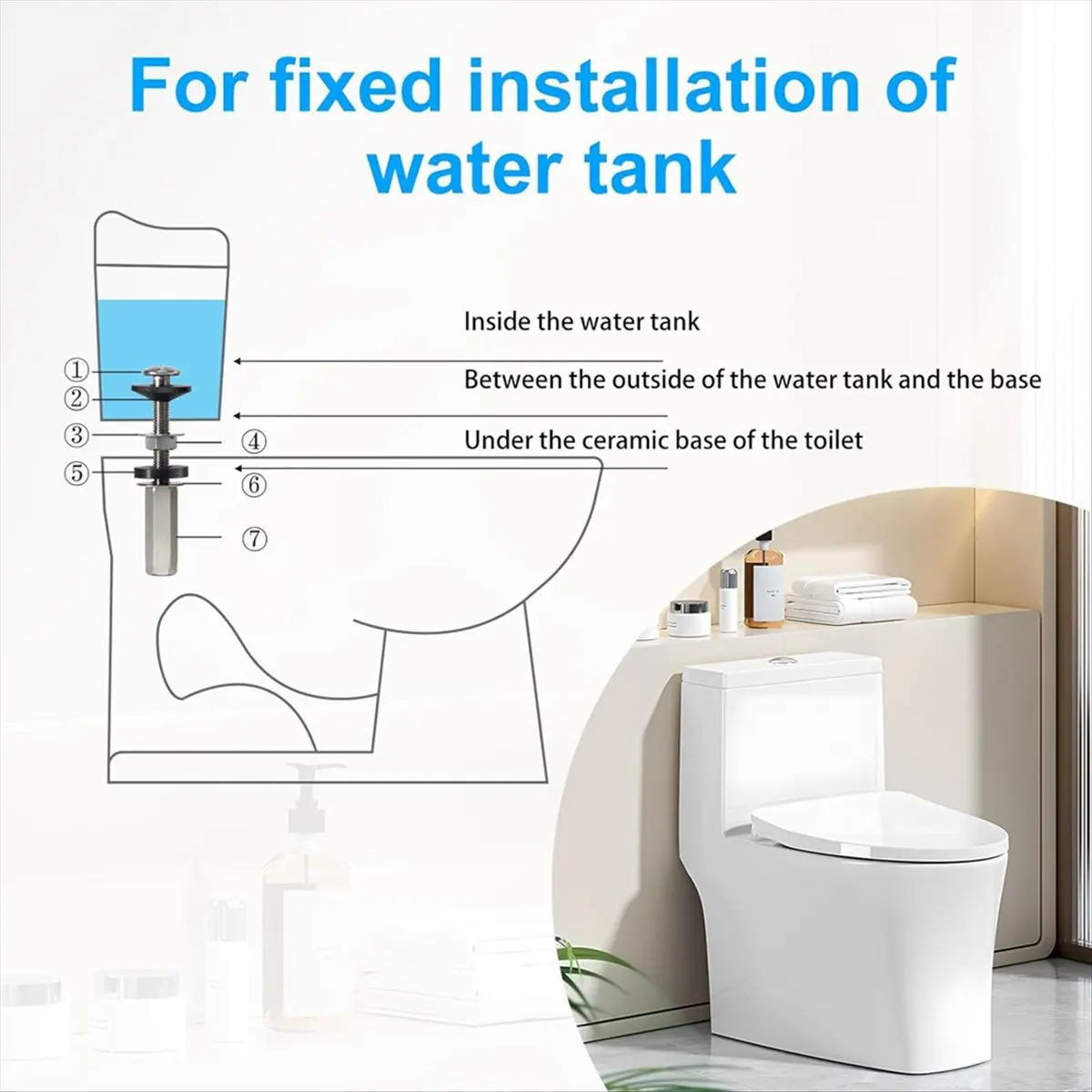 2026 + 2 قطعة طقم مسامير مقعد المرحاض العالمي ، مسامير خزان المرحاض المعدنية الثقيلة ، مسامير مقعد المرحاض مع صواميل النازل #6