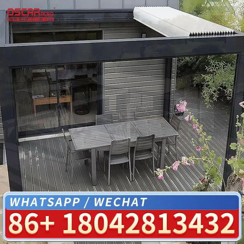 10x10 10x12 12x16 16x20 ft Bioclimatic Outdoor Aluminum Alloy Adjustable Louvered Waterproof Patio Roof Louver Pergola