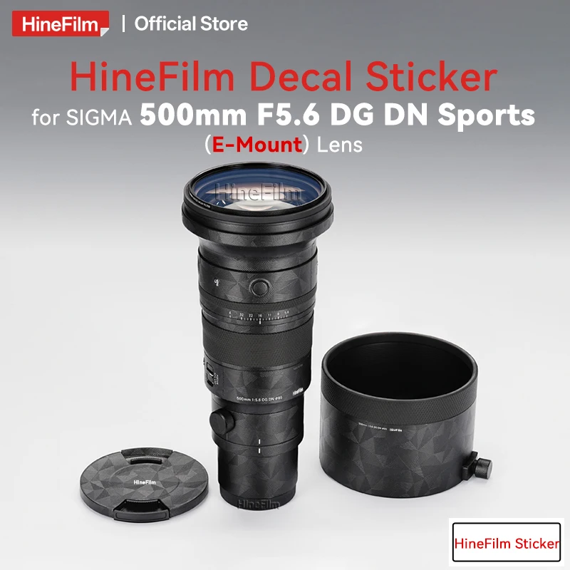 Hinefilm Skin for Sigma 500 F5.6 DG DN for Sony Mount Lens Sticker 500F5.6 Wrap Cover for Sigma 500 5.6 Lens Protective Skin