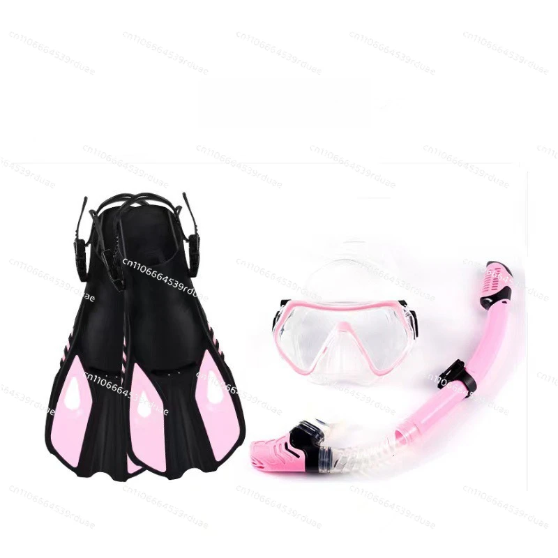 

Outdoor sports diving mask, snorkel adjustment, flipper frog shoes three-piece set, snorkeling Sanbao set from 3 pairs