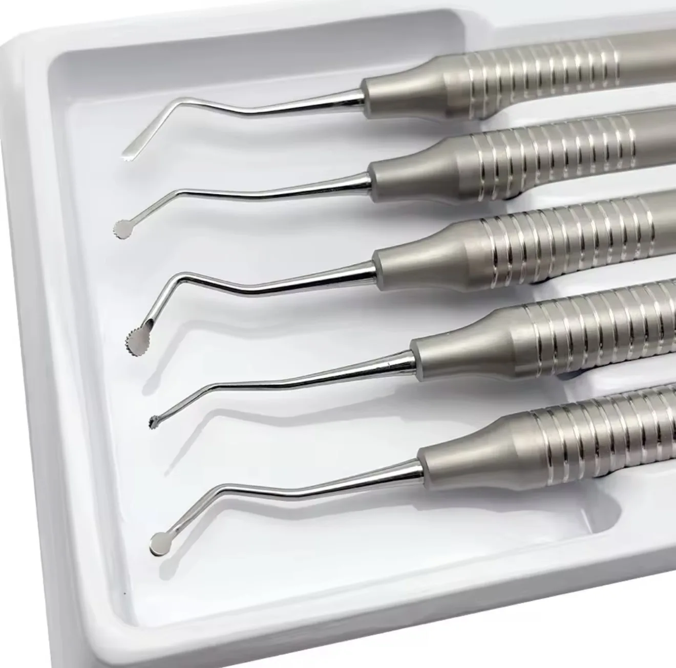 5Pcs Dental Gingival Cord Packer Retraction Instruments Separator Serrated Picker Placement Round Dentist Tool