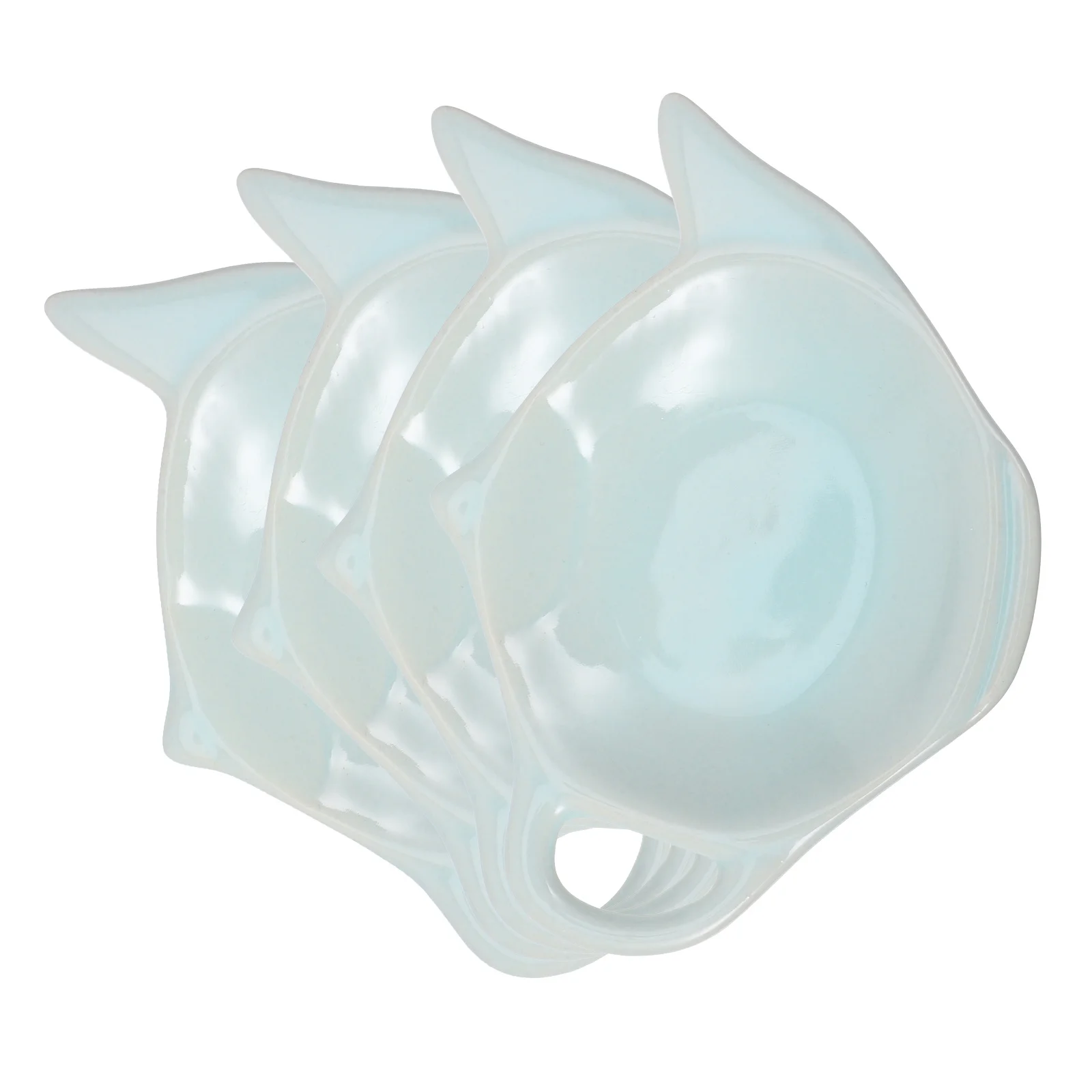 

Набор из 4 керамических подставок для чайных пакетиков: стильный органайзер для хранения, защита стола, термостойкая маленькая тарелка для закусок, для дома