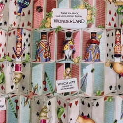 110cm szerokości Alice character Poker wydrukowano jednobarwna bawełna tkaniny do patchworku materiał do pikowania DIY ręcznie wykonana tkanina sukienka do szycia