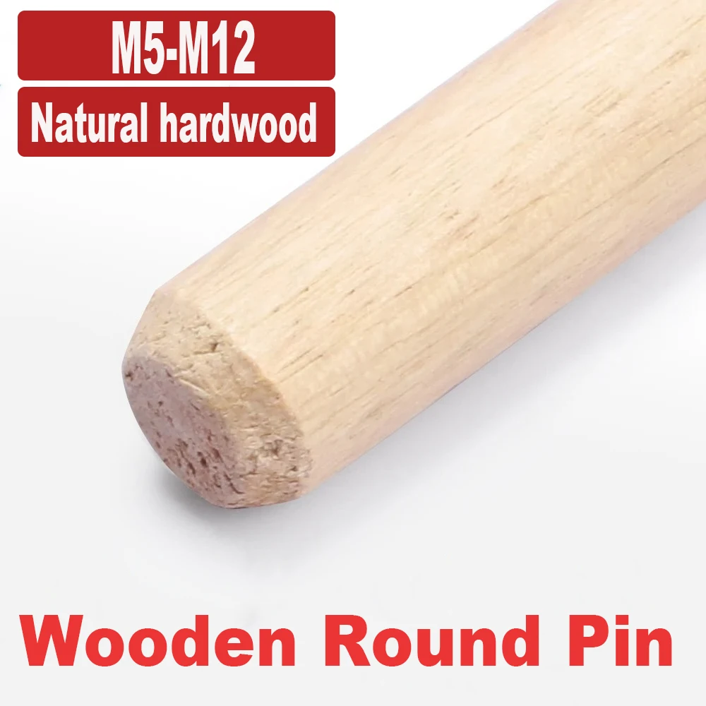 M5/M6/M8/M10/M12 Wooden Round Pin, Wooden Locating Pin, Embedded Locating Pin-Special for Carpentry