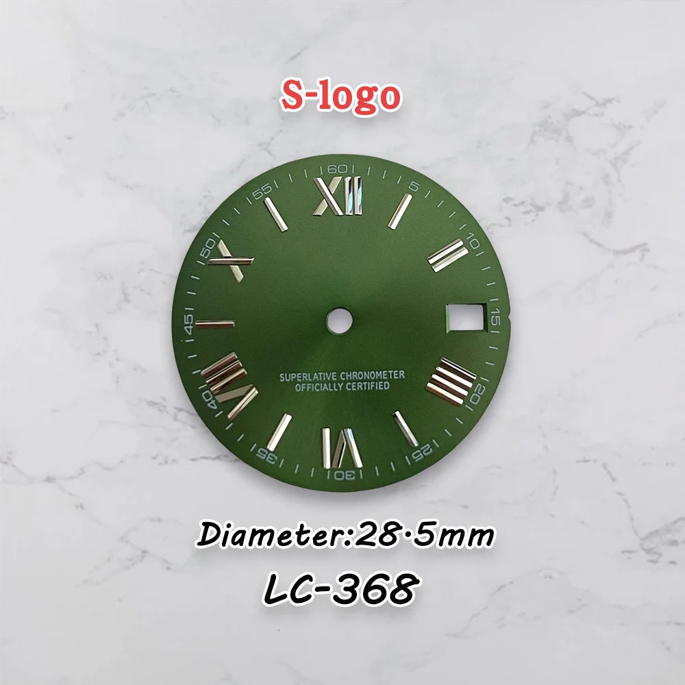 28.5mm High Quality NH35 Dial Roman numeral Dial S Logo Dial Fit NH35/NH36 Movement NH35 Modification Accessories