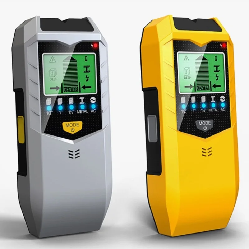 كاشف المعادن المحمول على الحائط يعمل بالبطارية أداة كشف المعادن شاشة LCD الماسح الضوئي المعدني المحمول للجدران الجافة الخشبية #5