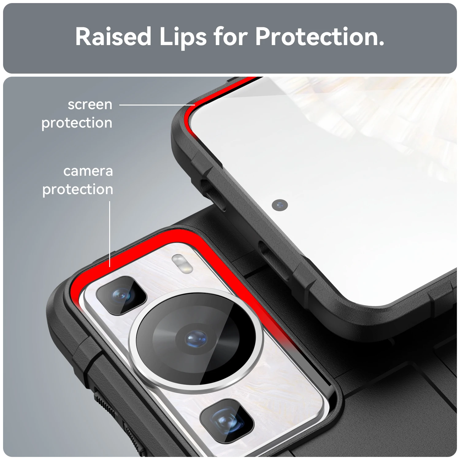 Thouport For Huawei P60 Case Military Heavy Duty Shockproof Phone Protector Silicon Cover Cases For Huawei P 60 5G 2023 LNA-AL00