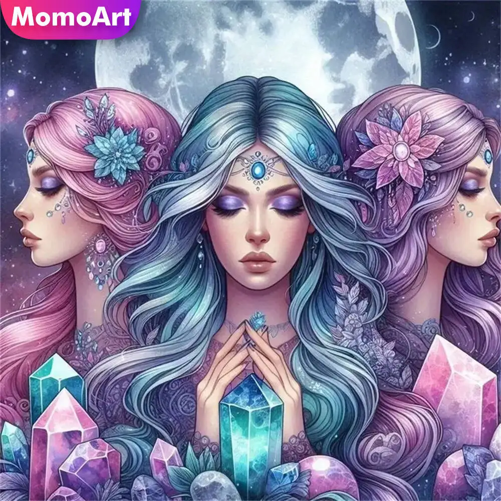 Momoart Bär Diamant Mosaik Tier voller Runde Diamant Malerei Mond Stickerei neue Ankunft handgemachte Hobby