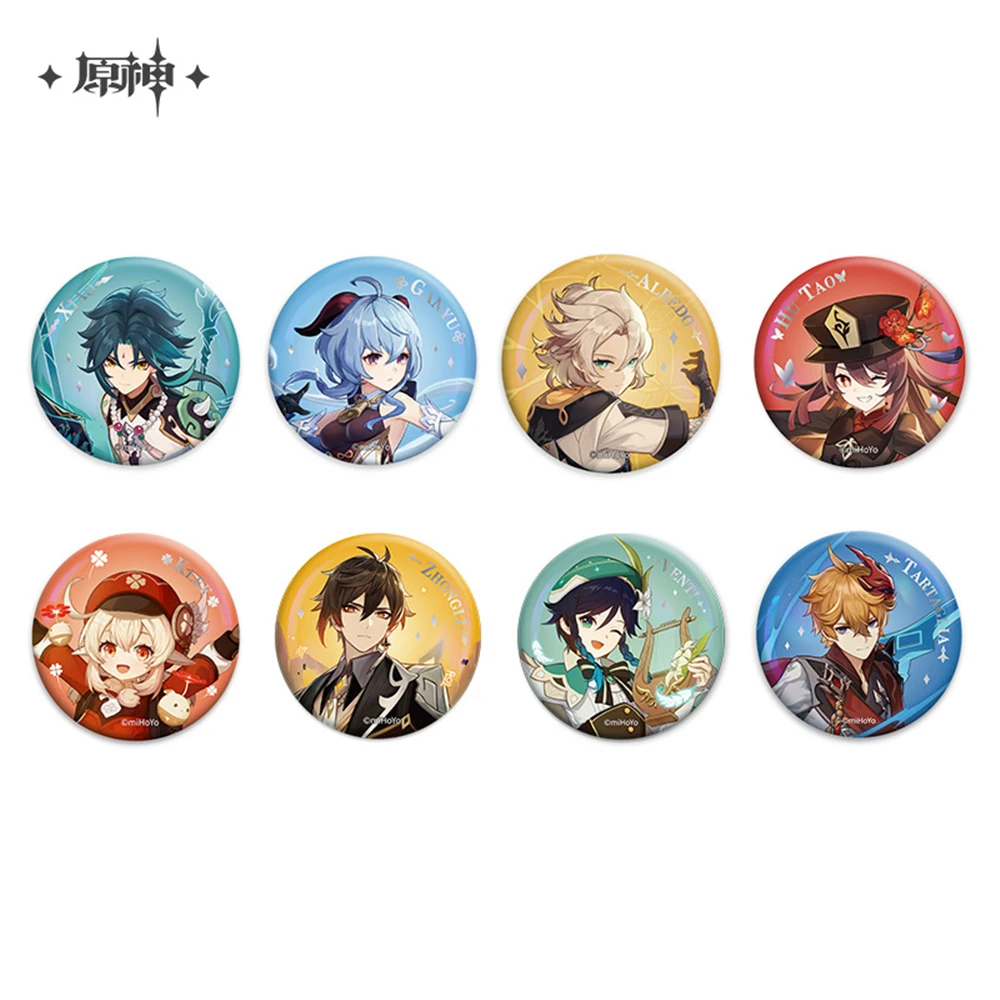 Game Genshin Impact Inazuma City Kaedehara Kazuha Kamisato Ayaka Shikanoin Heizou Cosplay Badge Pin SPTE Tinplate Brooch Prop ﻿